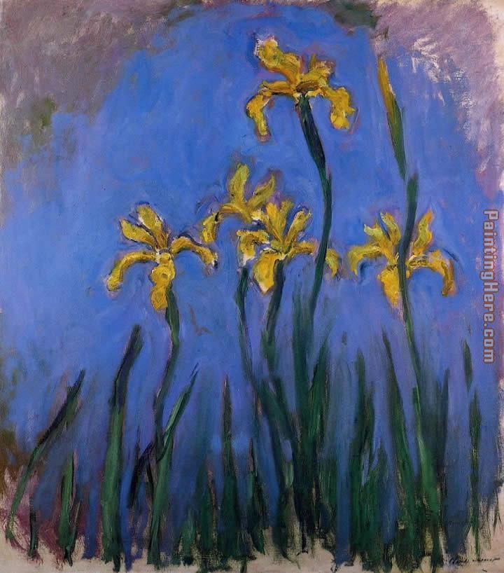 Yellow Irises 1 painting - Claude Monet Yellow Irises 1 art painting